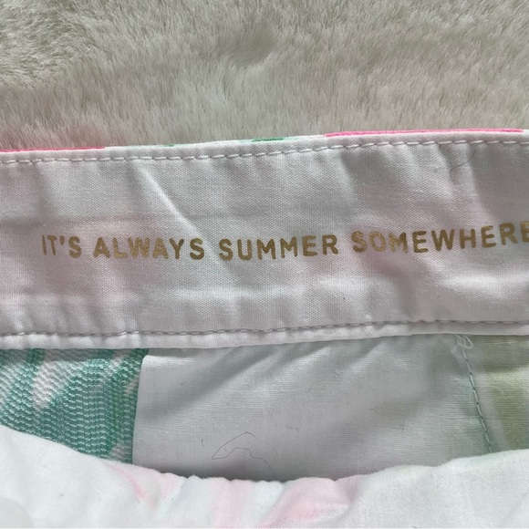 Lilly Pulitzer Buttercup Shorts Flamingo Pink Don’t Give A Cluck Size 2 - Picture 9 of 16